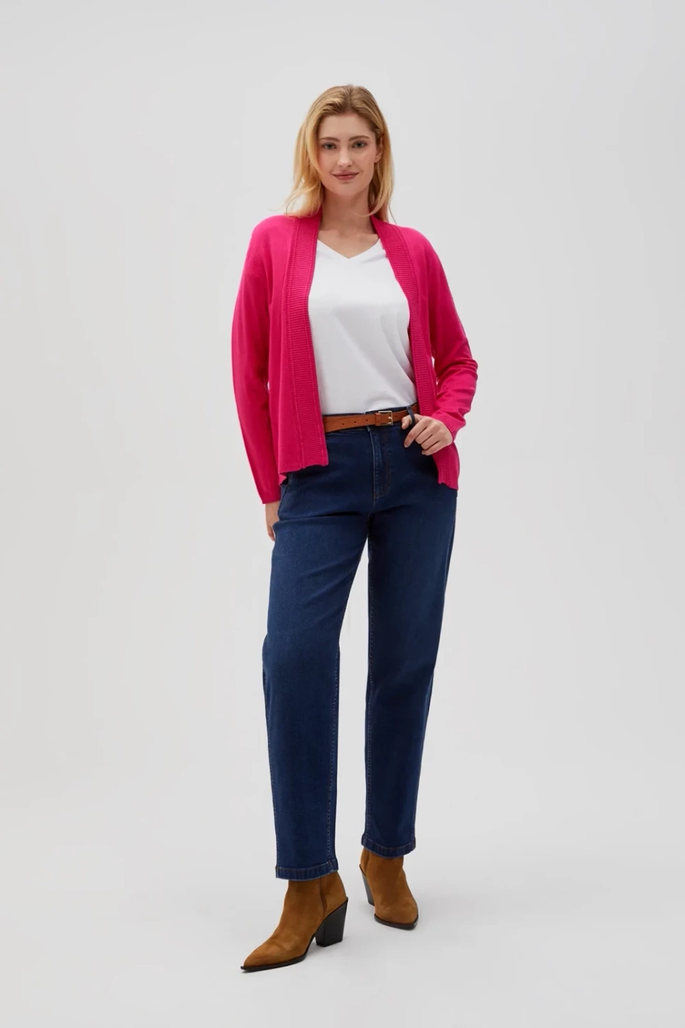Marisse Women's Sweater L-Sw-4603 Fuchsia
