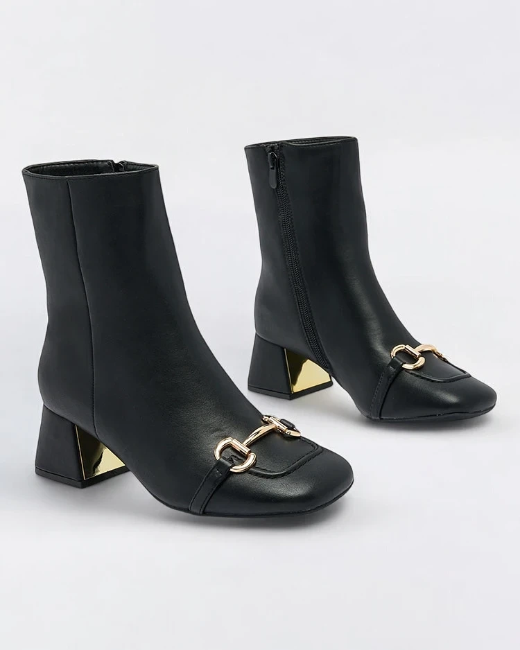 Resti Black women&#039;s low stiletto boots Referra