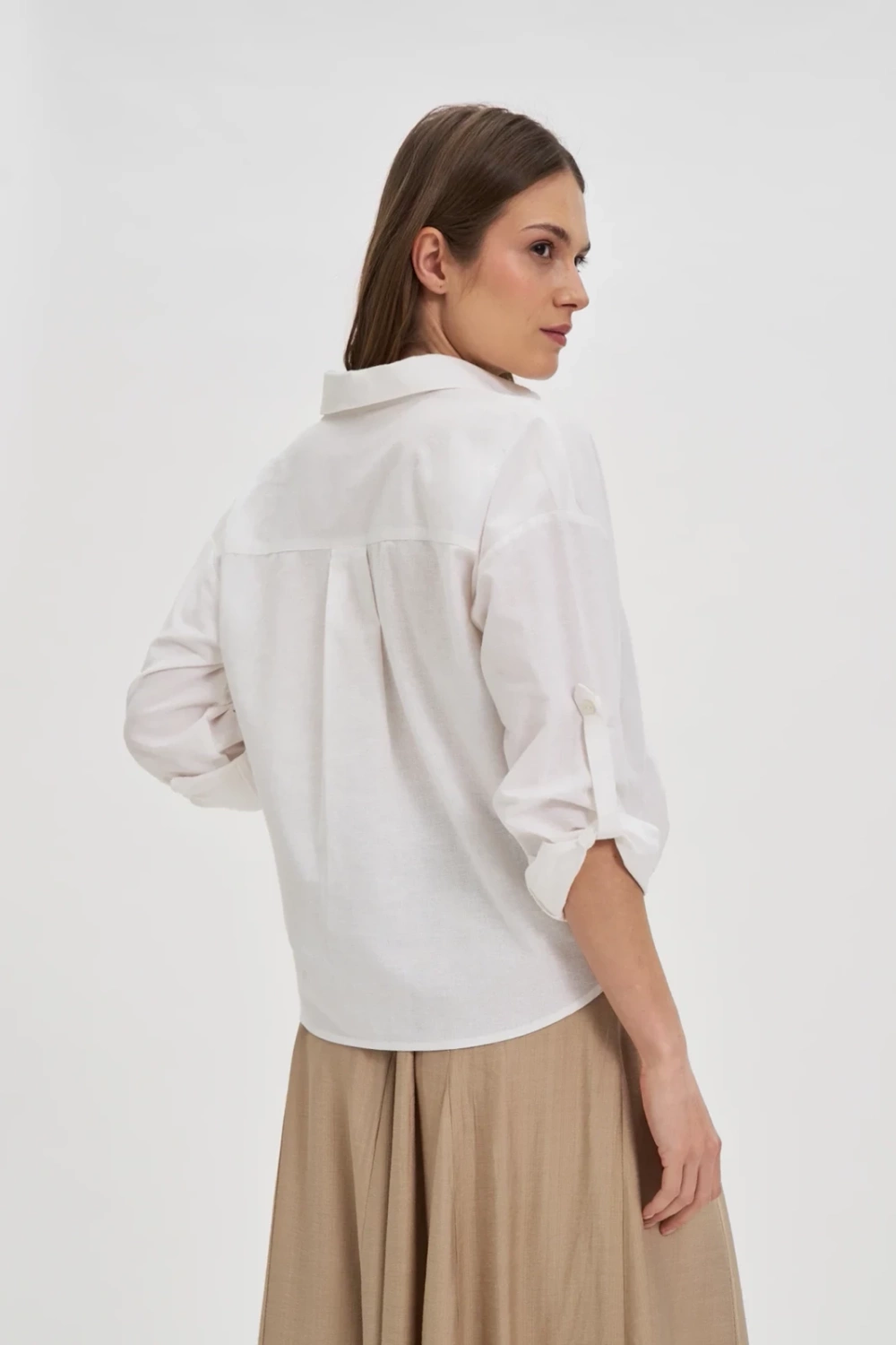 Marisse White Cotton Shirt