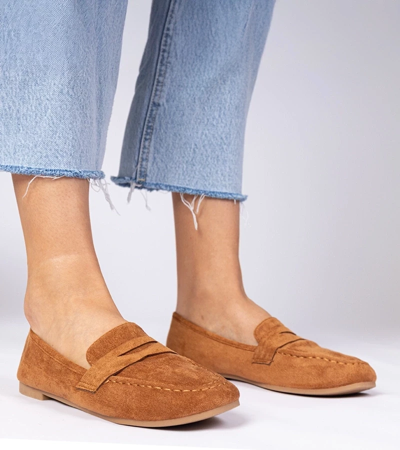 Gemre Mocasini eleganți maro din piele ecologică Palmarina