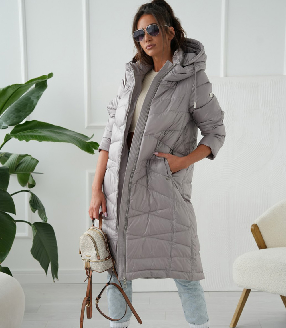 Pri Long elegant quilted women's winter insulated coat SAMANTA