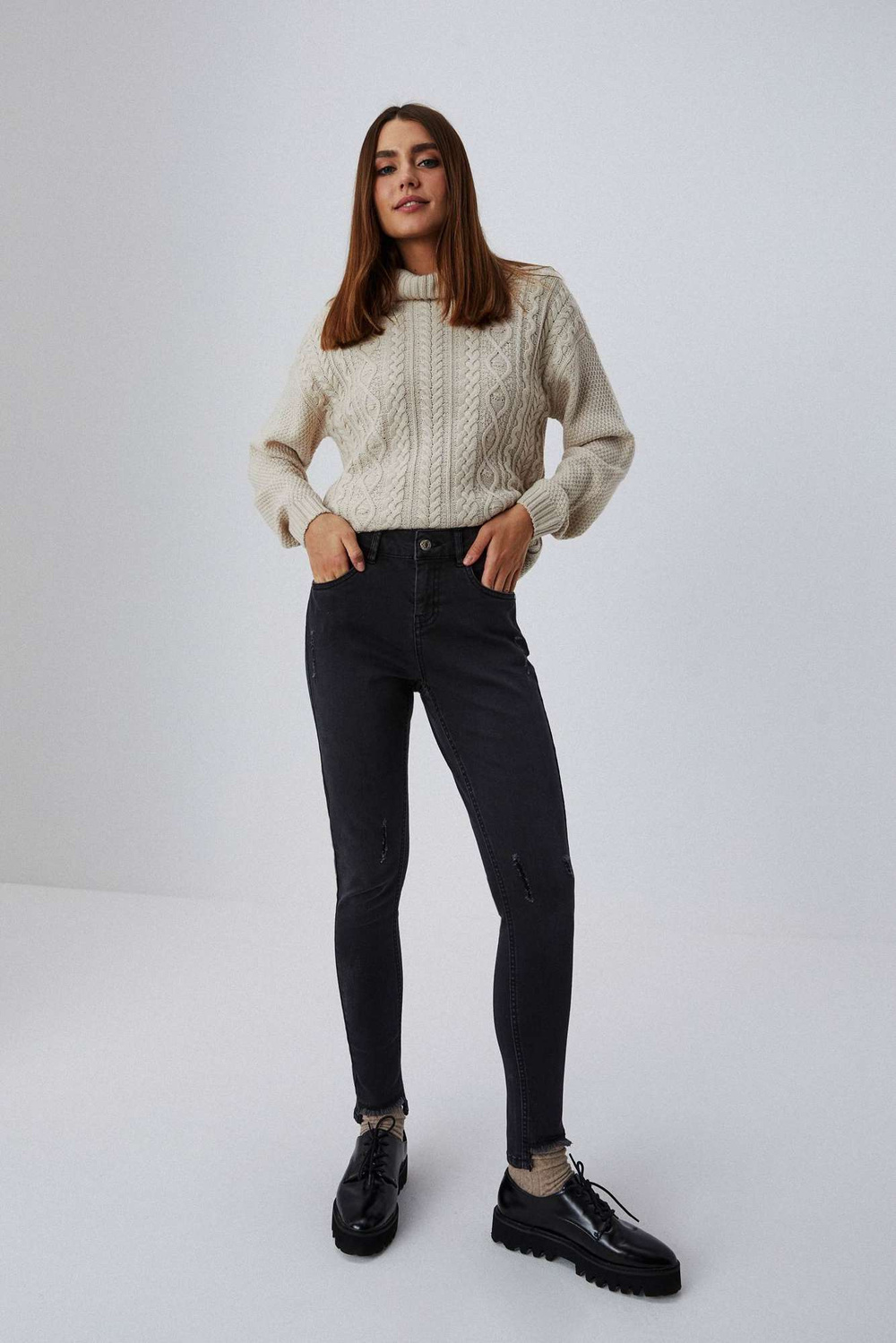 Marisse Medium Waist Jeans Z-Je-3606 Graphite