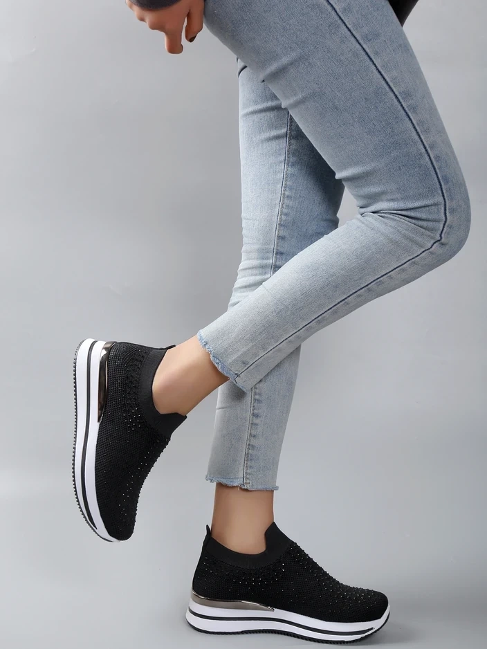 Resti Women&#039;s sports slip-on shoes with rhinestones Ceromie