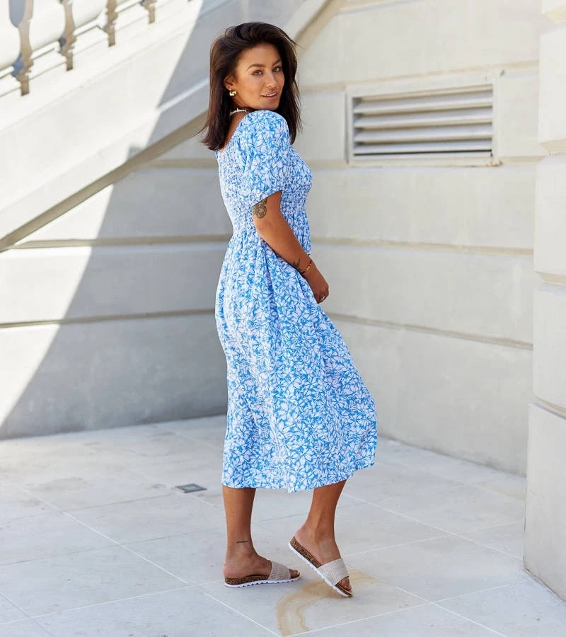 UR/CEO Blue floral dress Edoardo