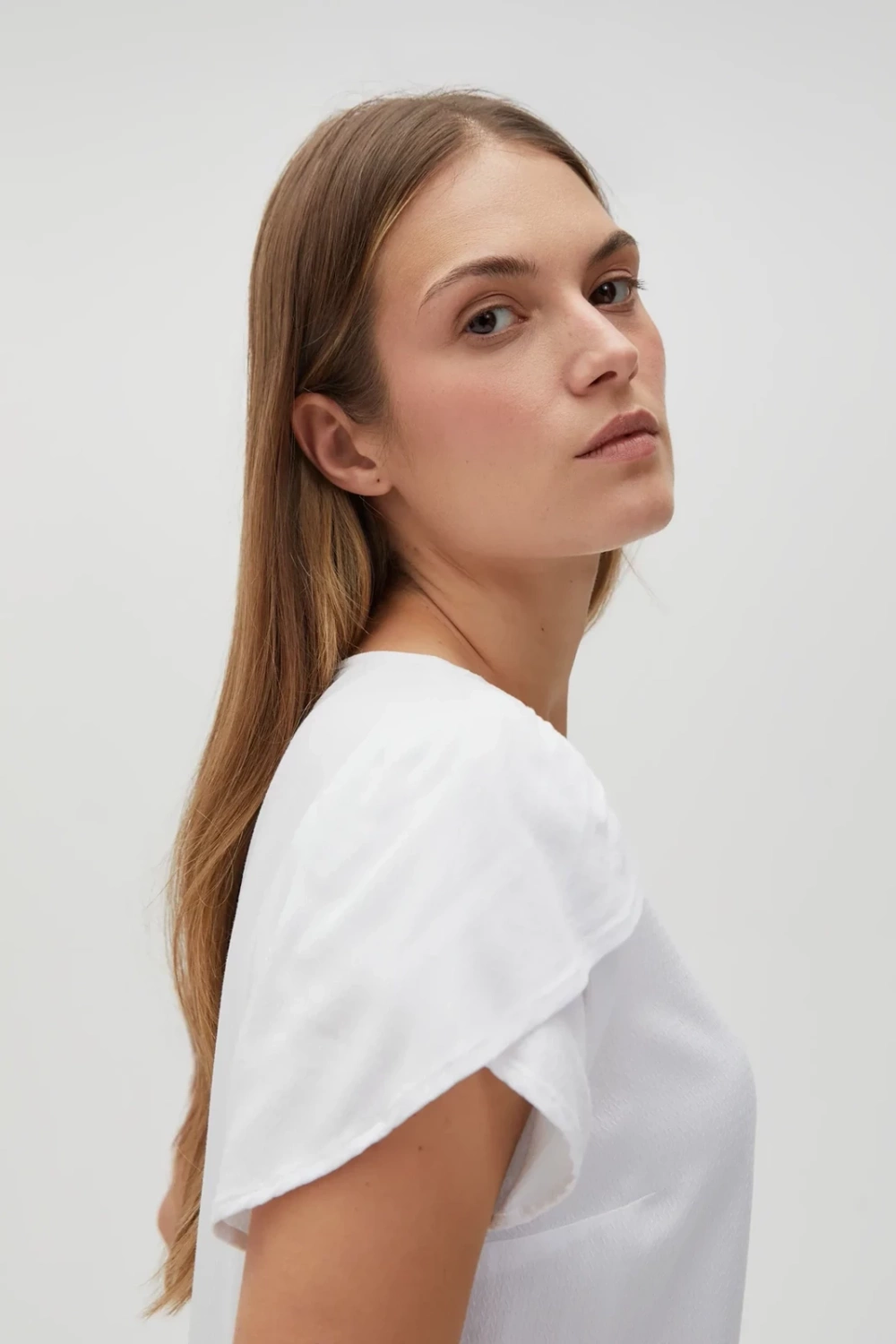 Marisse Women's Shirt L-Ko-4621 Off White