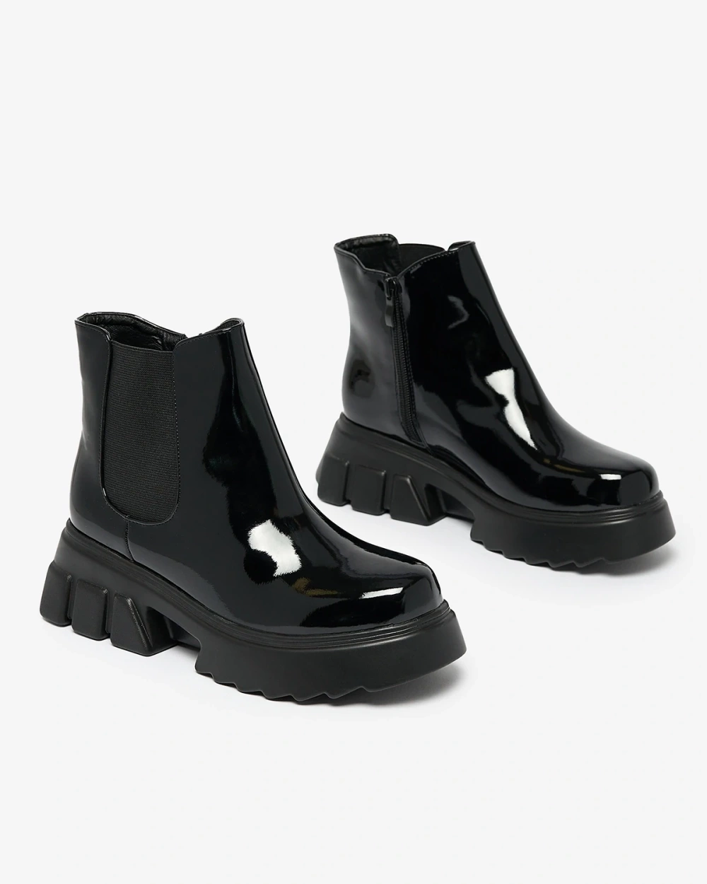 Resti Black lacquered women&#039;s insulated Gloffy boots