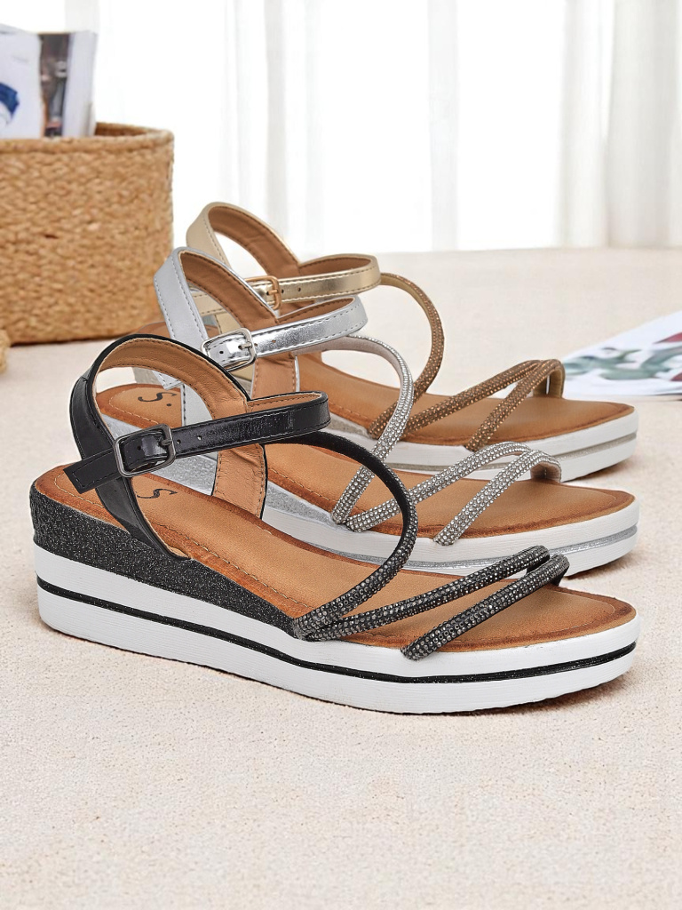 Resti Women’s wedge sandals with rhinestones Ballosa