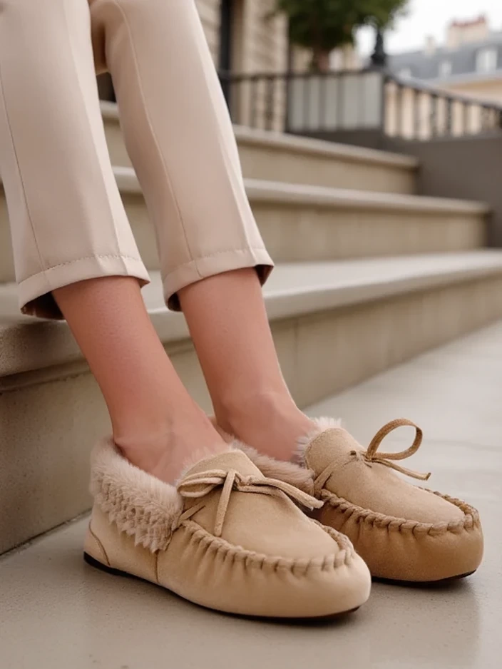 Resti Women's moccasins with fur Ahtikes