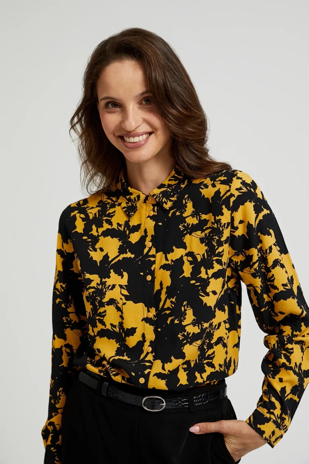 Marisse Women's Shirt Z-Ko-4539 Mustard