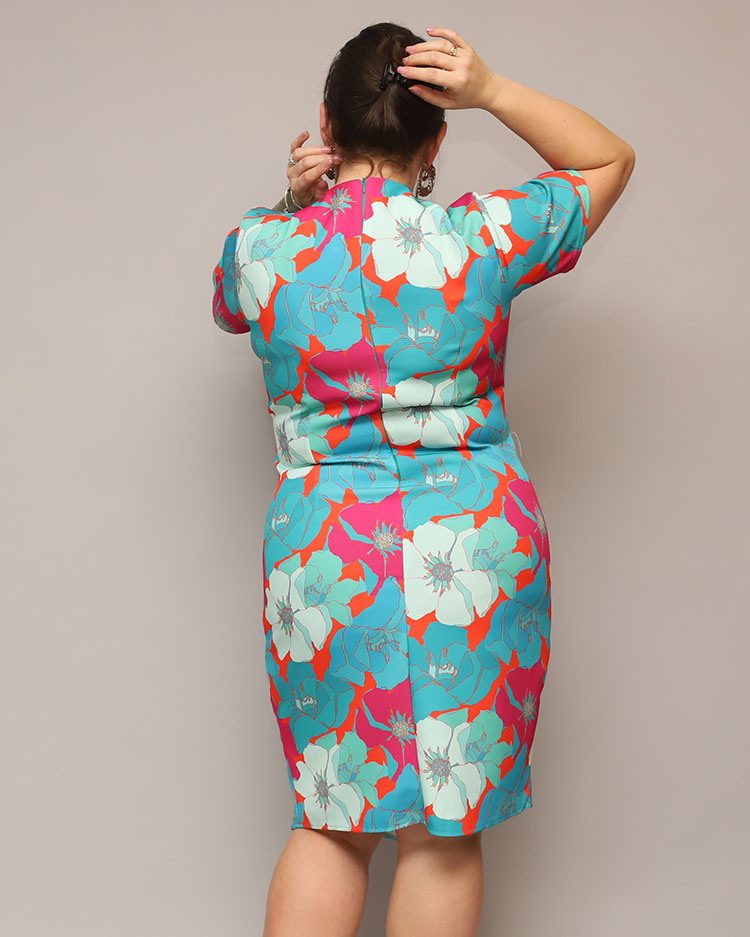 Resti Womens floral fabric dress PLUS SIZE