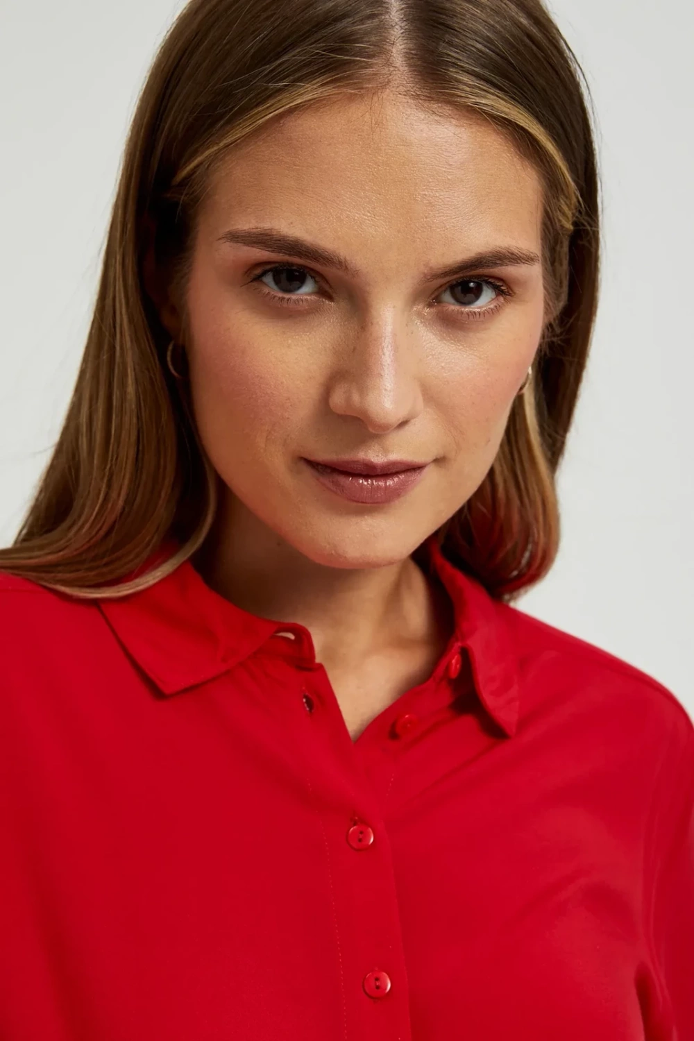 Marisse Women's Shirt L-Ko-4600 Red