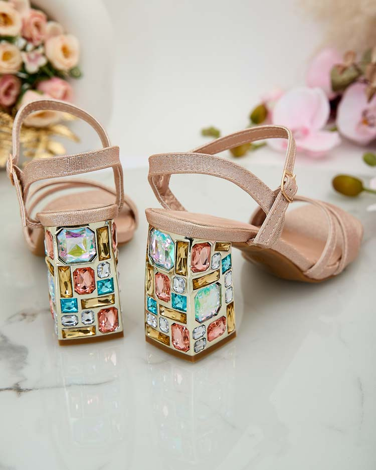 Resti Women's Solepte rhinestone post sandals