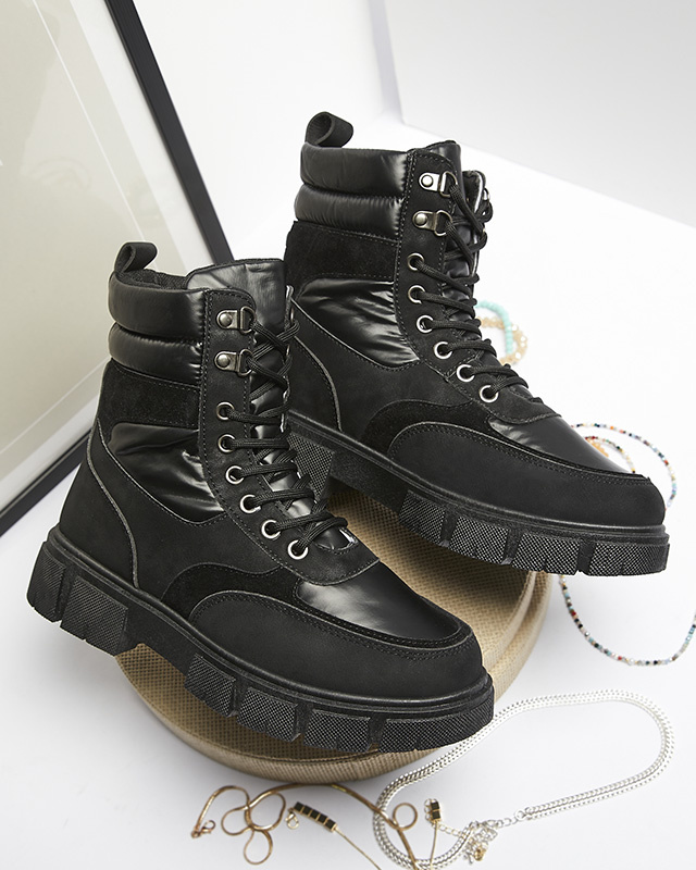 Resti Black women&#039;s insulated trapper boots Kasemi- Footwear