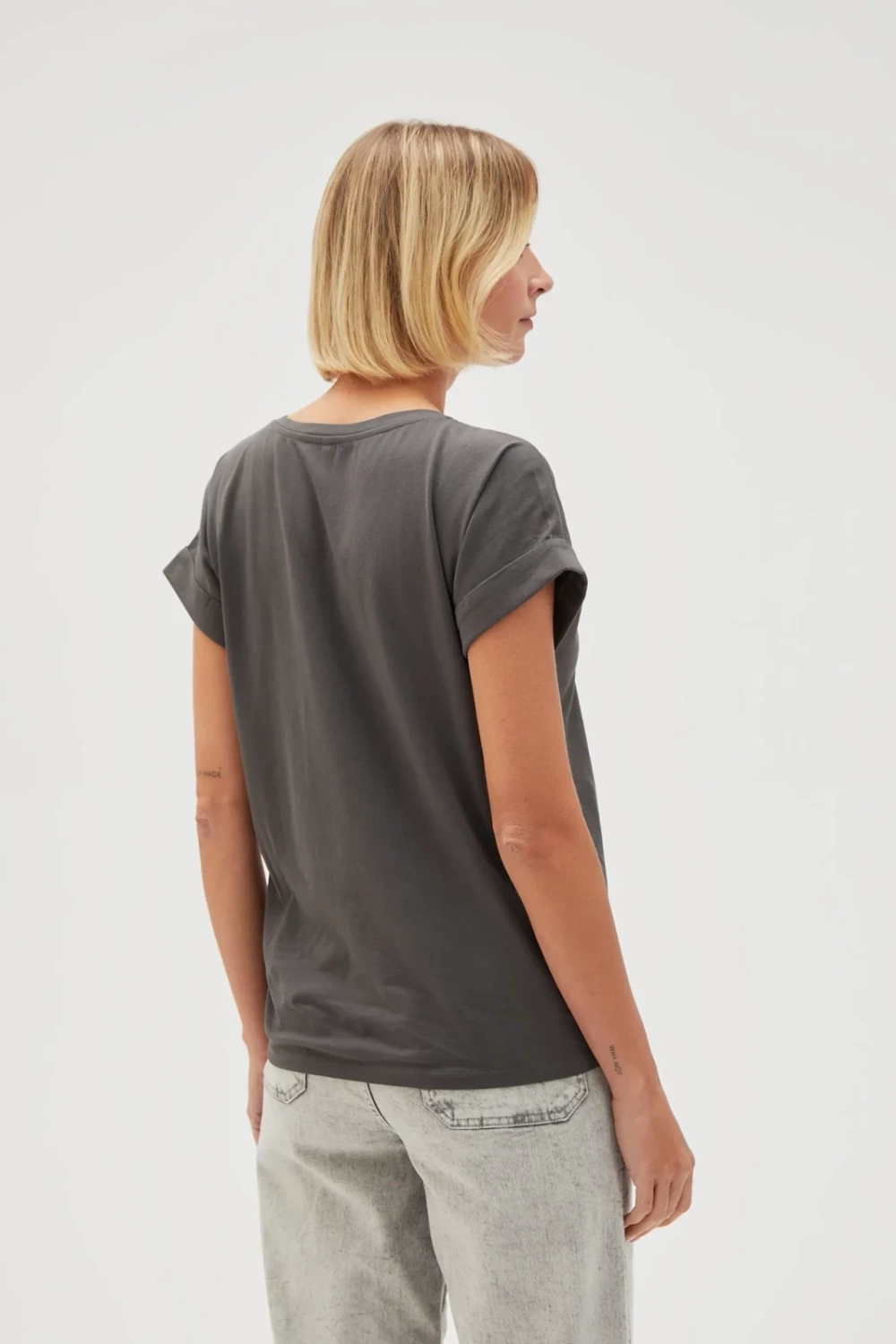 Marisse Women's T-Shirt L-Ts-4630 Grey