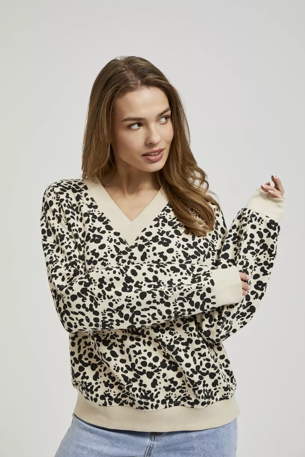 Marisse Women&#039;s Sweatshirt L-Bl-4308 L.Beige