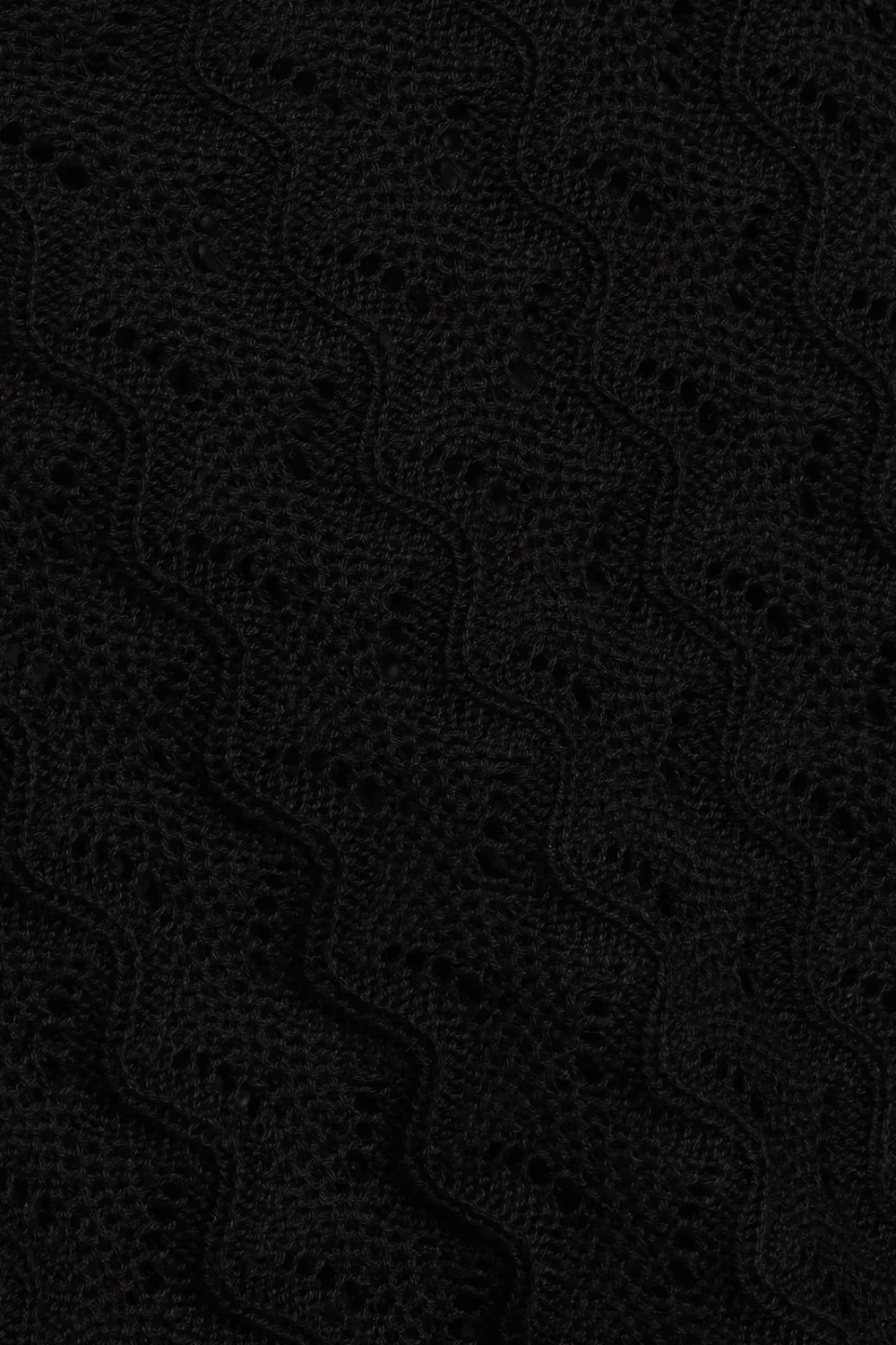 Marisse Black Openwork Top