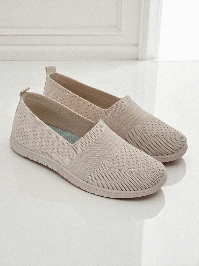 Resti Callista Women's Beige Moccasins Made of Breathable Fabric Spring Summer