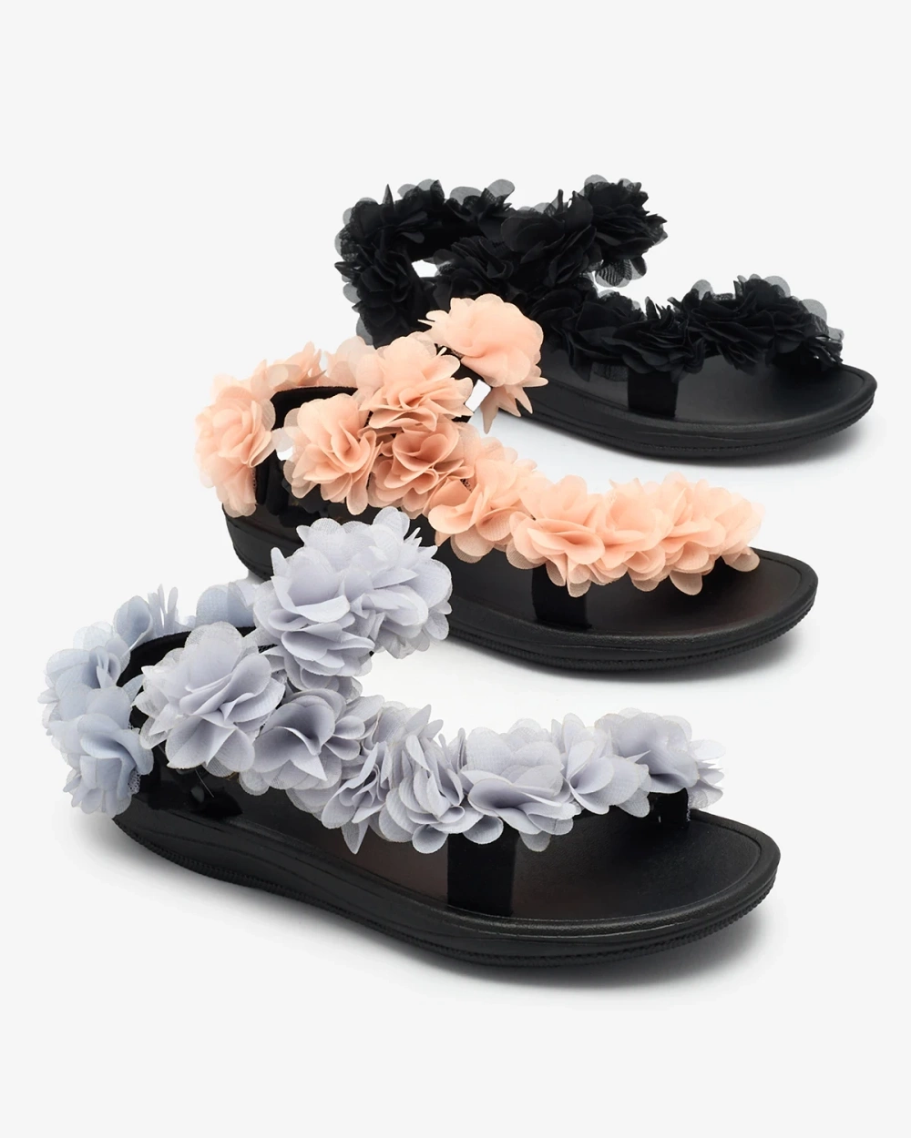 Resti Black women&#039;s sandals with flowers Alferroy