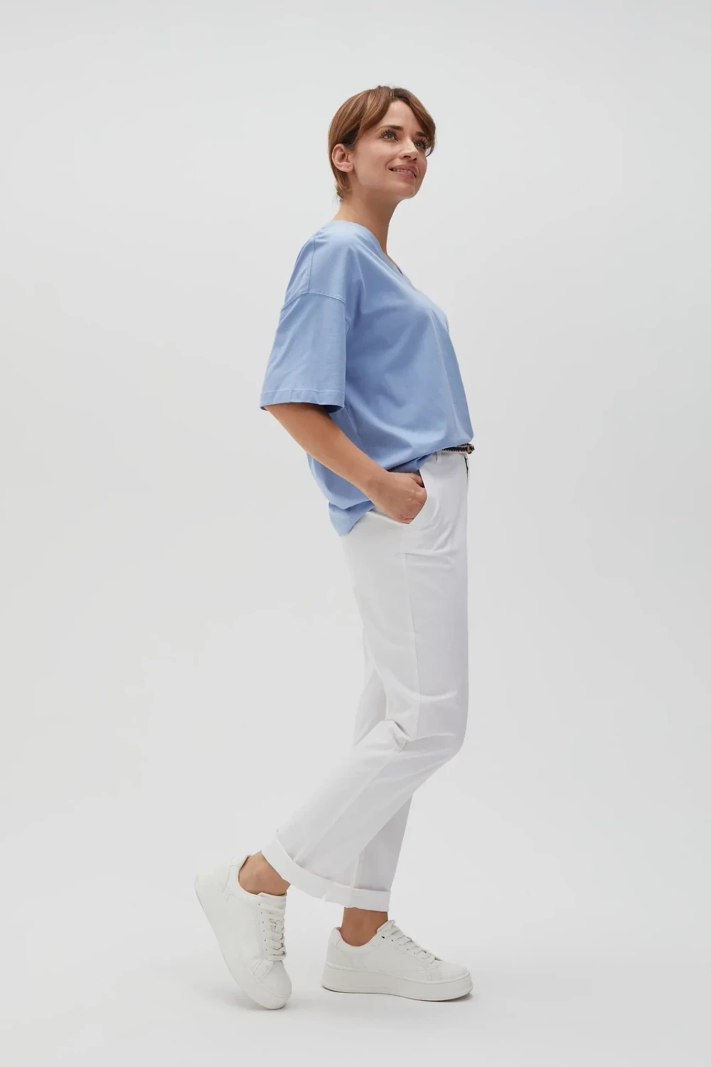 Marisse Women's Trousers L-Sp-4600 Off White