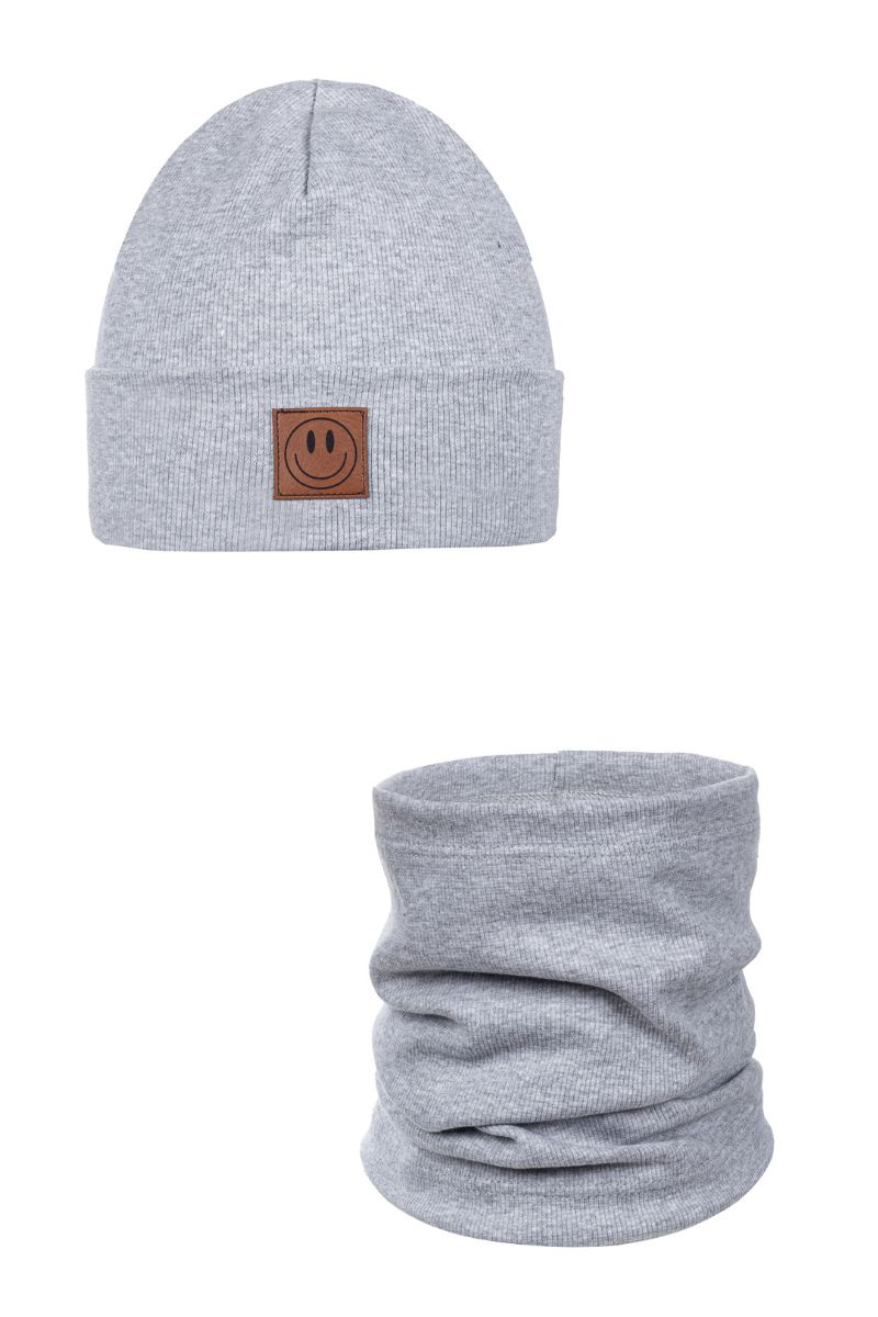 Детски комплект шапка и шал SMILE