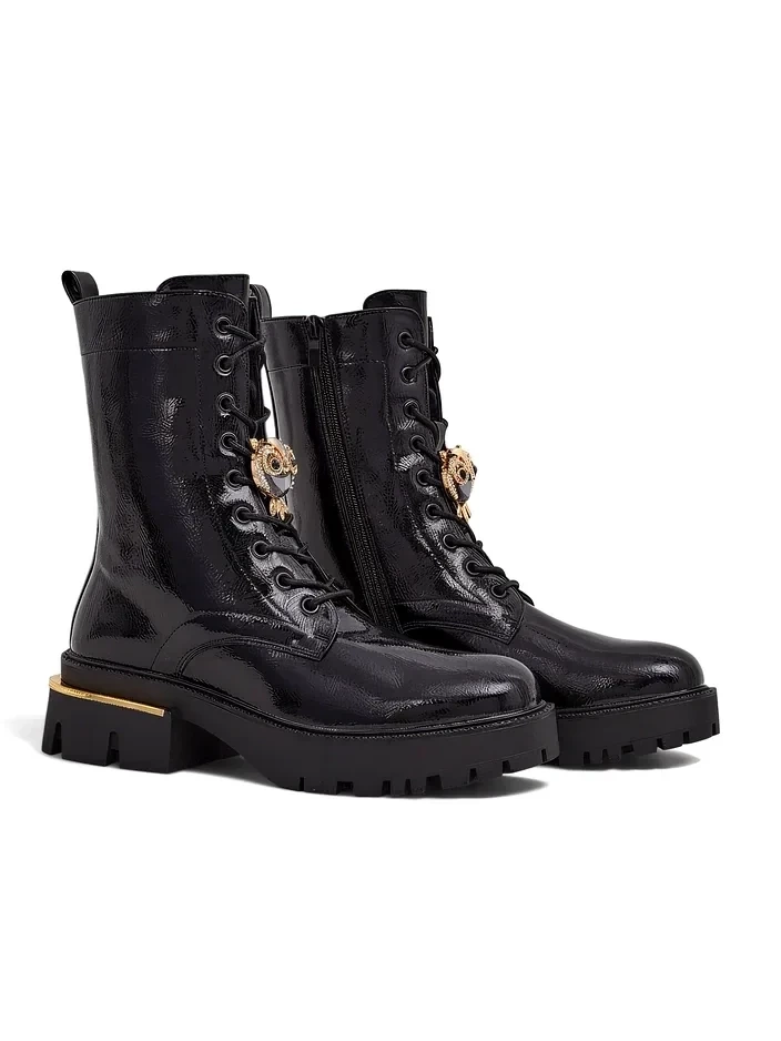 Resti Women's patent leather worker ankle boots Tesiolle