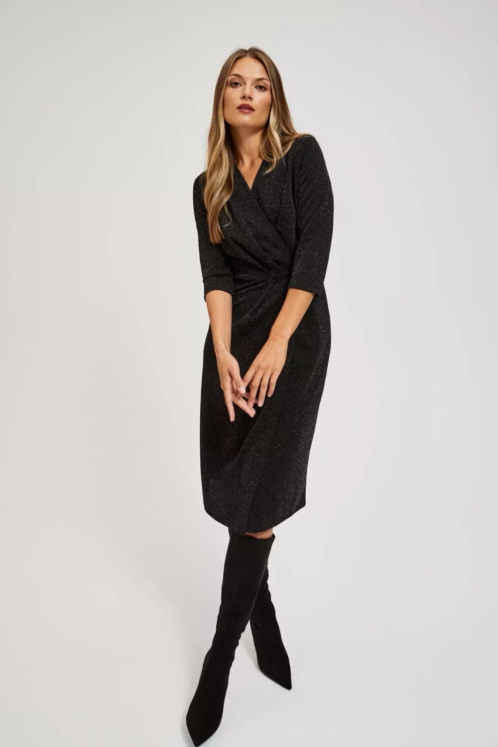 Marisse Dress Decorated With Metallic Thread