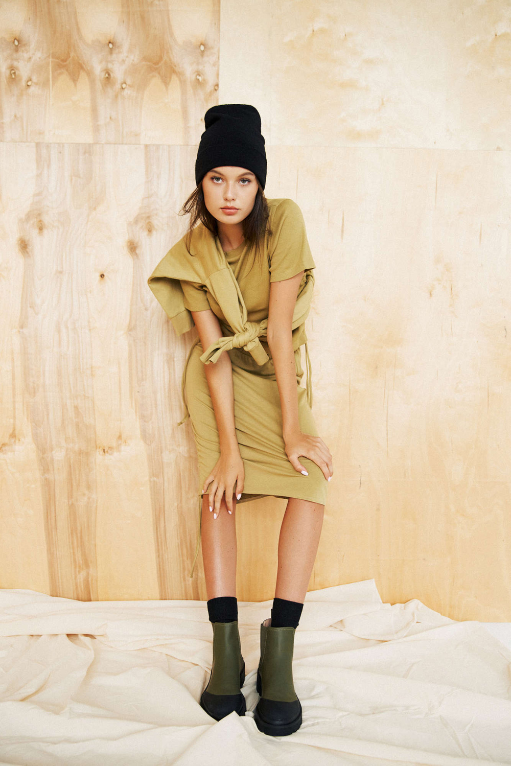 Marisse Smooth Skirt With Cuff Z-Sc-3600 Olive