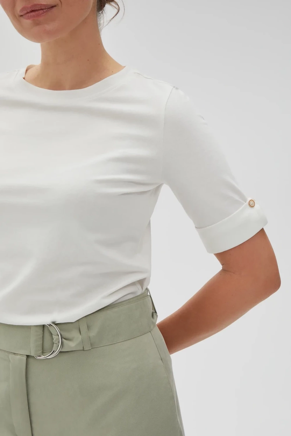 Marisse Women's T-Shirt L-Ts-4616 Off White