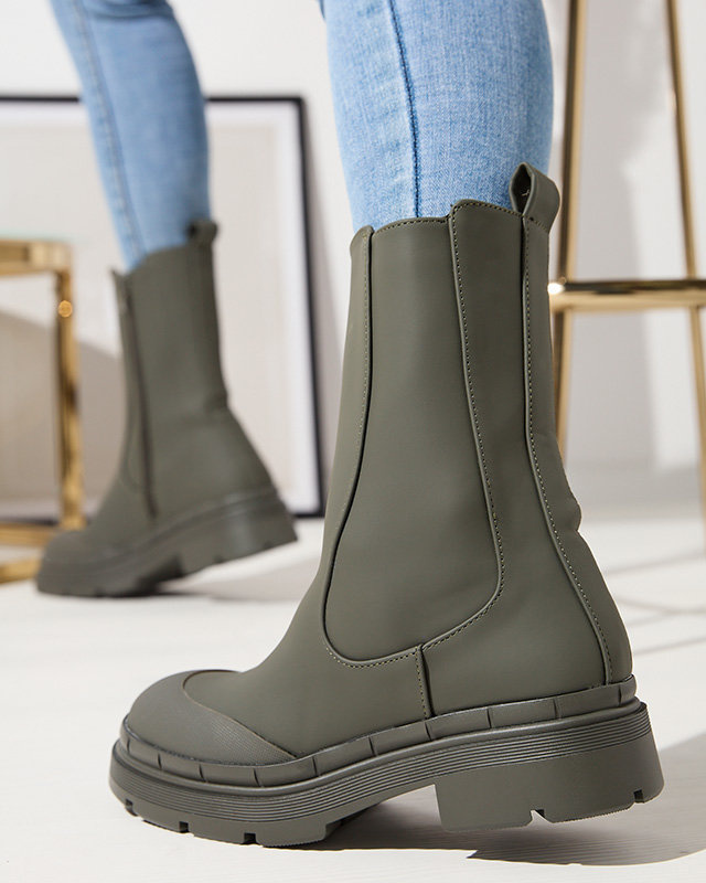 Resti Womens insulated dark green high boots Jori - Footwear