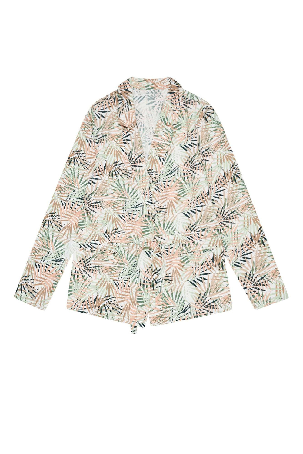 Marisse Tropical Print Jacket L-Mr-3704 White