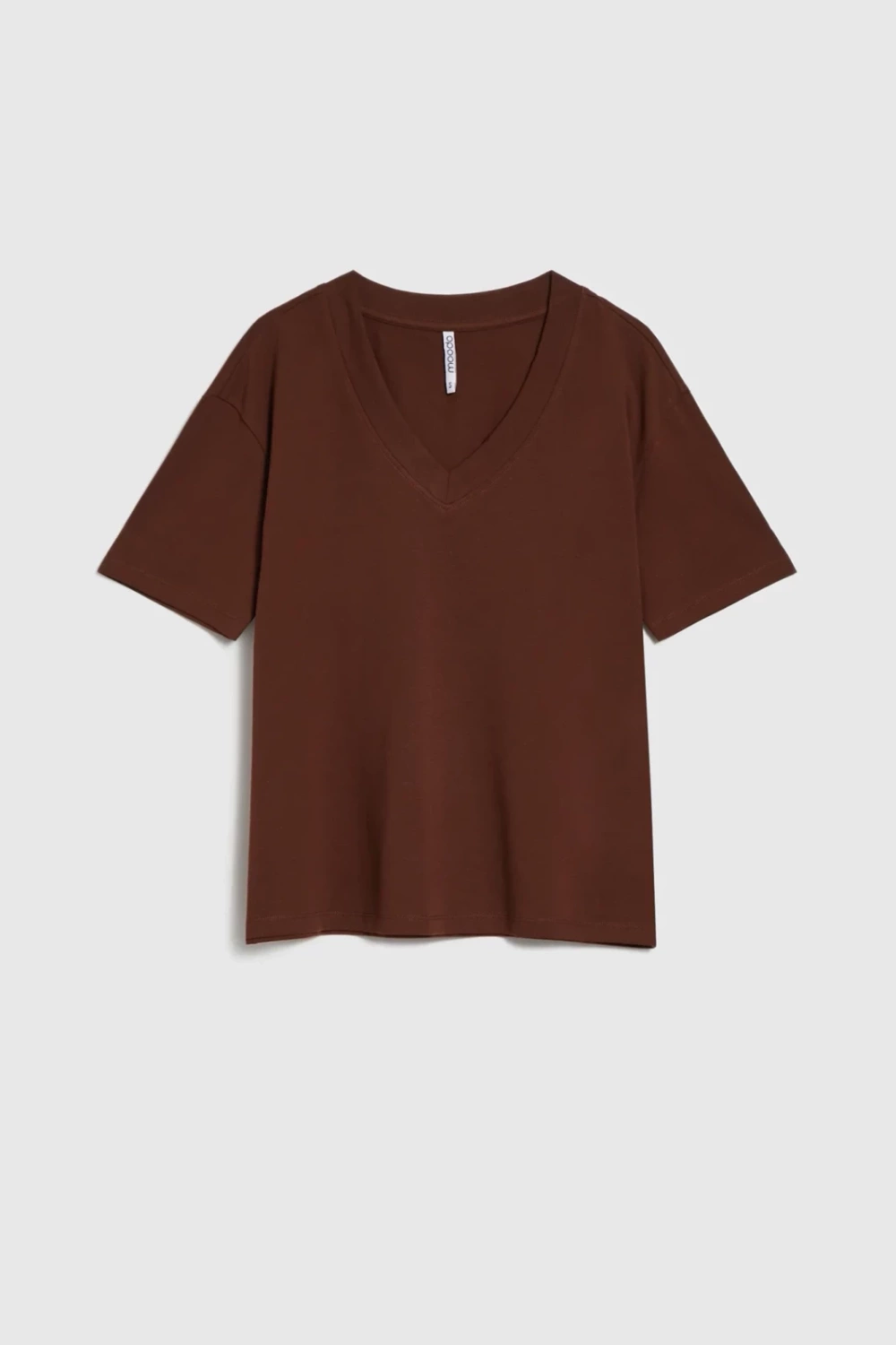 Marisse Brown V-Neck T-Shirt