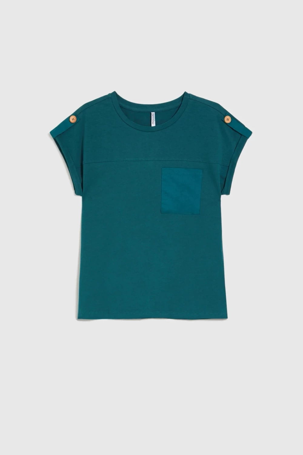 Marisse Dark Green T-Shirt With Pocket
