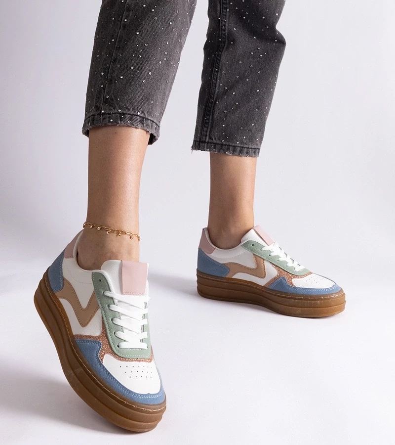 Gemre Adidași albaștri cu talpă de cauciuc Quica