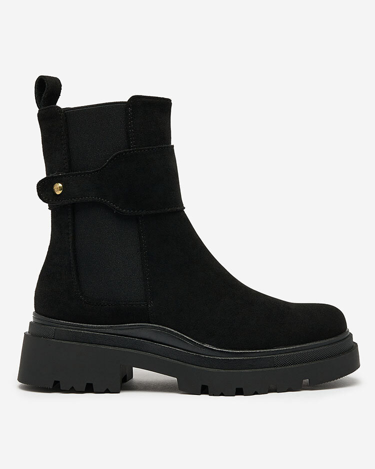 Resti Black women&#039;s boots with decorative strap Doasa