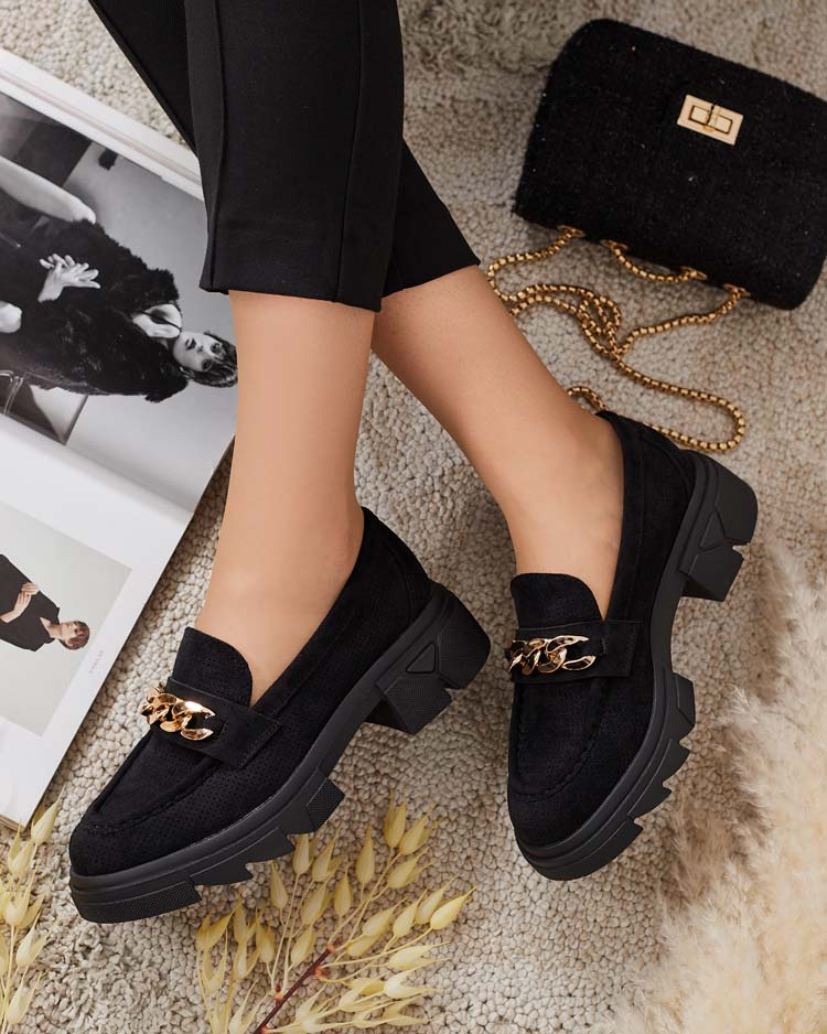 Resti Eco-suede moccasins with Zaffix embellishment