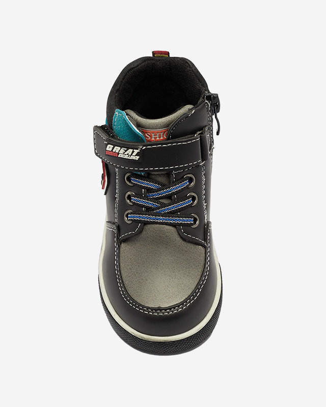 Resti Black boys' boots Wiasio- Footwear