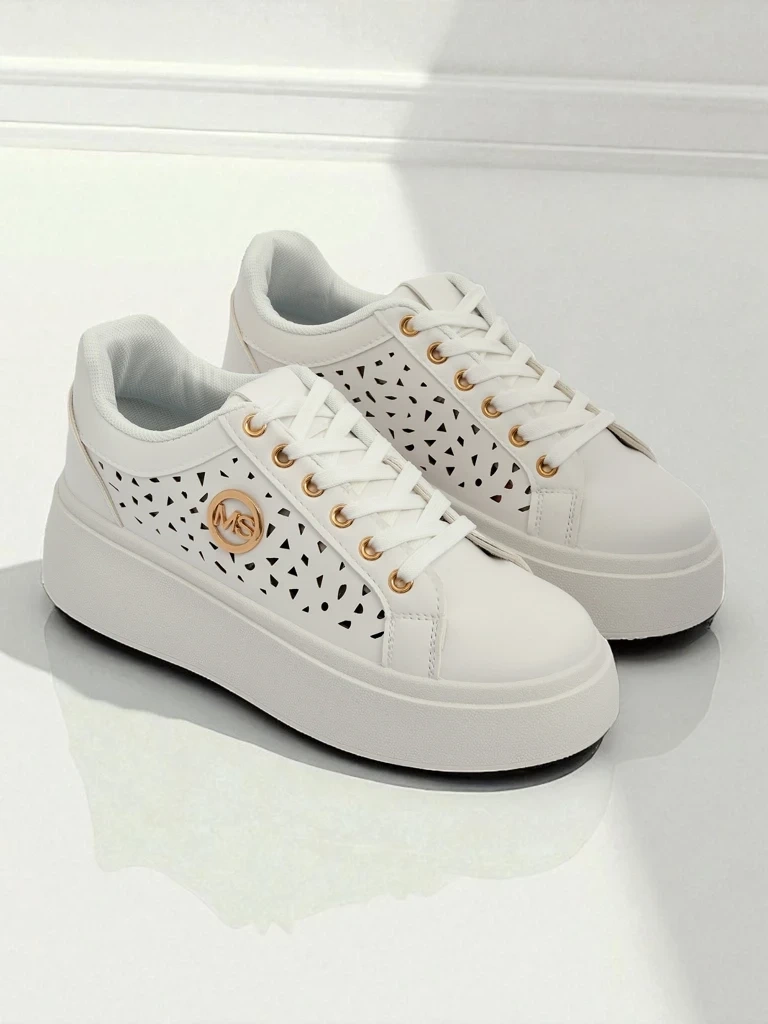 Resti Aurelia Bianca – White Platform Sneakers Ecru