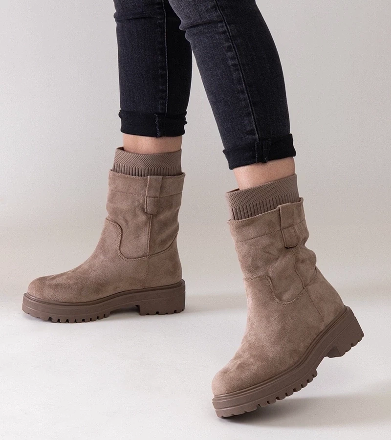 Gemre Ralia béžové slip-on čižmy