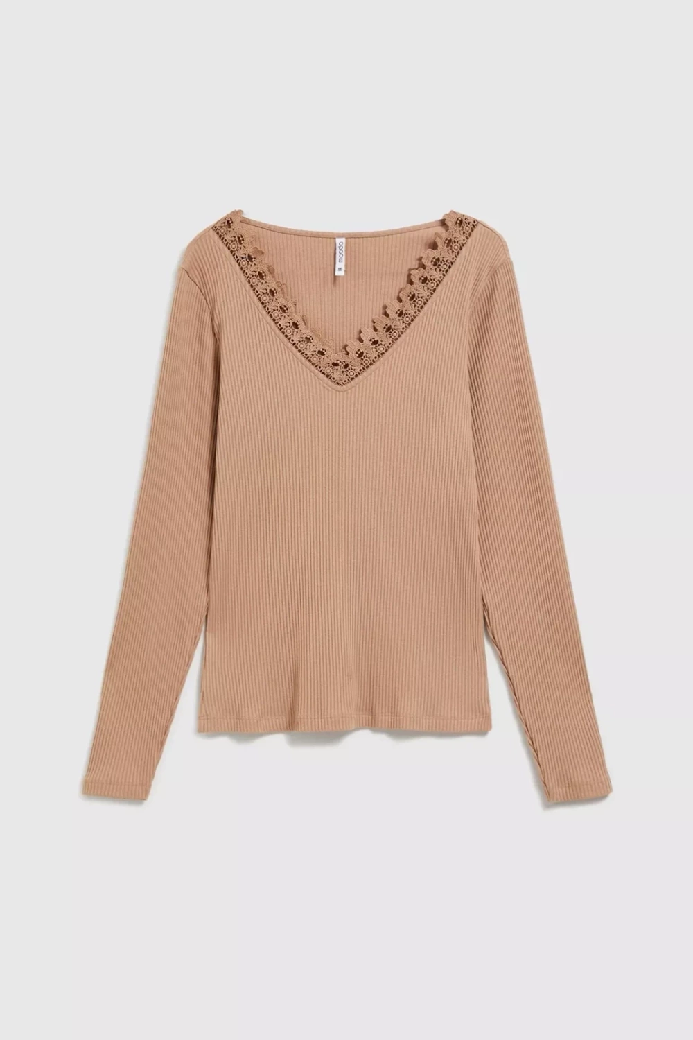Marisse Blouse With A Lace Neckline