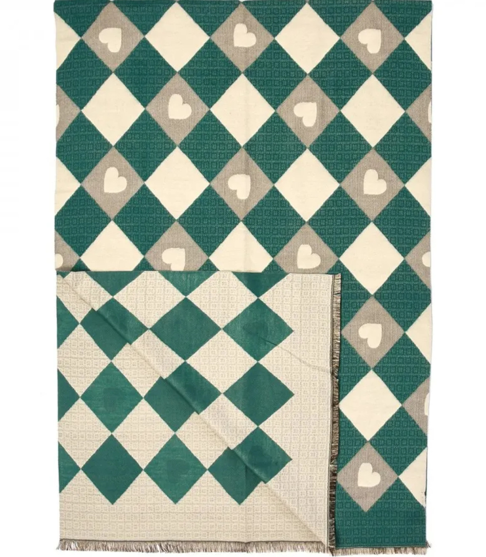 Pri Warm scarf scarf mix patterns hearts elegant 180 x 70 cm