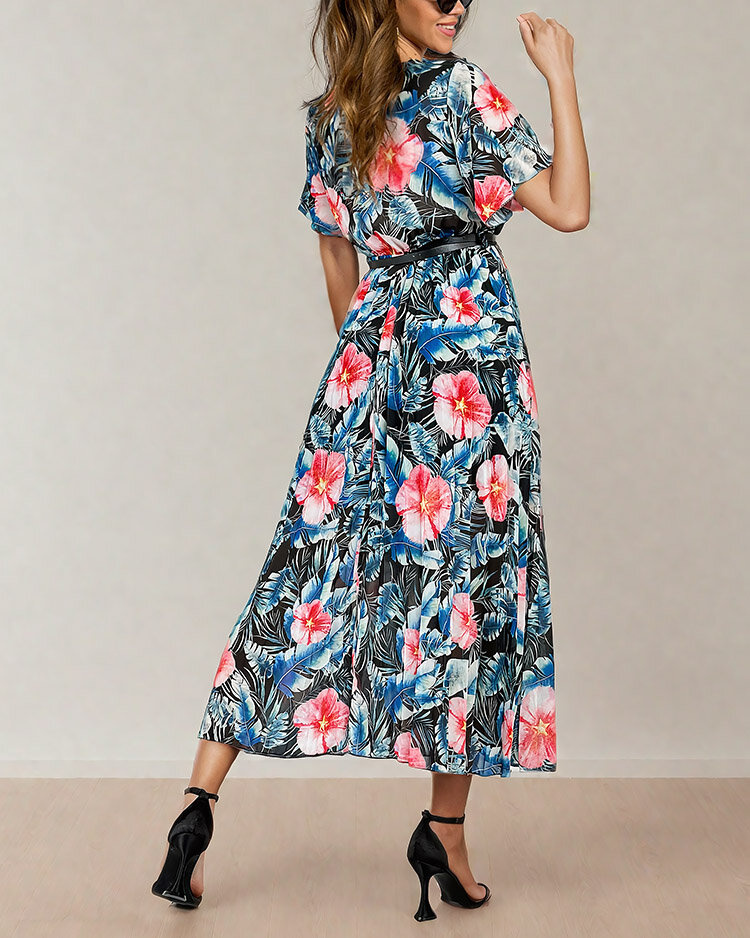 Resti Women's pleated floral midi dress