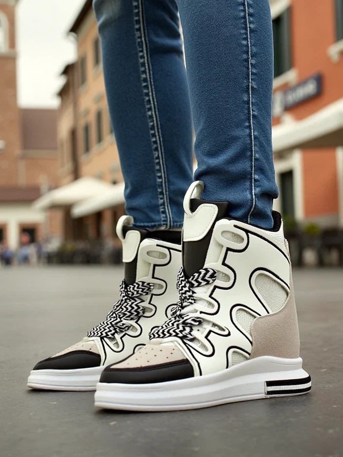Resti High sports shoes for women with hidden wedge Oblaffi
