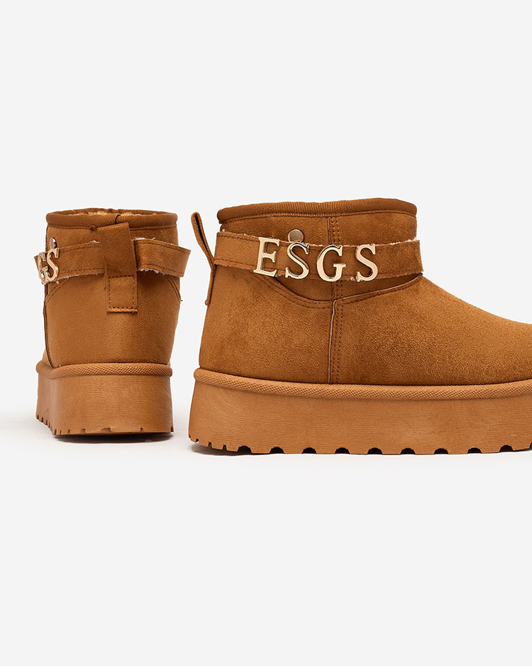 Resti Light brown women&#039;s shoes a&#039;la snow boots with ornament Parisela