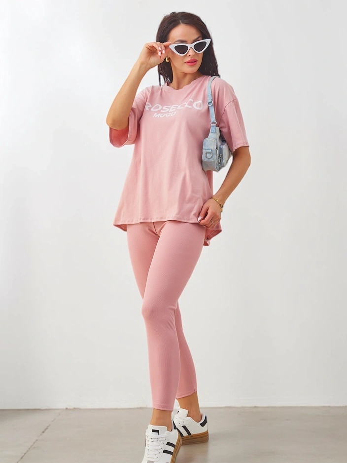 Resti Cotton women's set with short sleeves and leggings