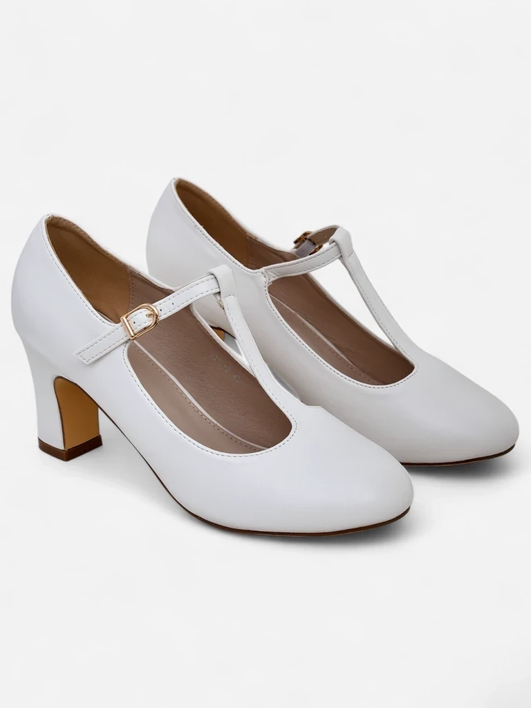 Resti Women&#039;s eco-leather pumps with straps Pasello