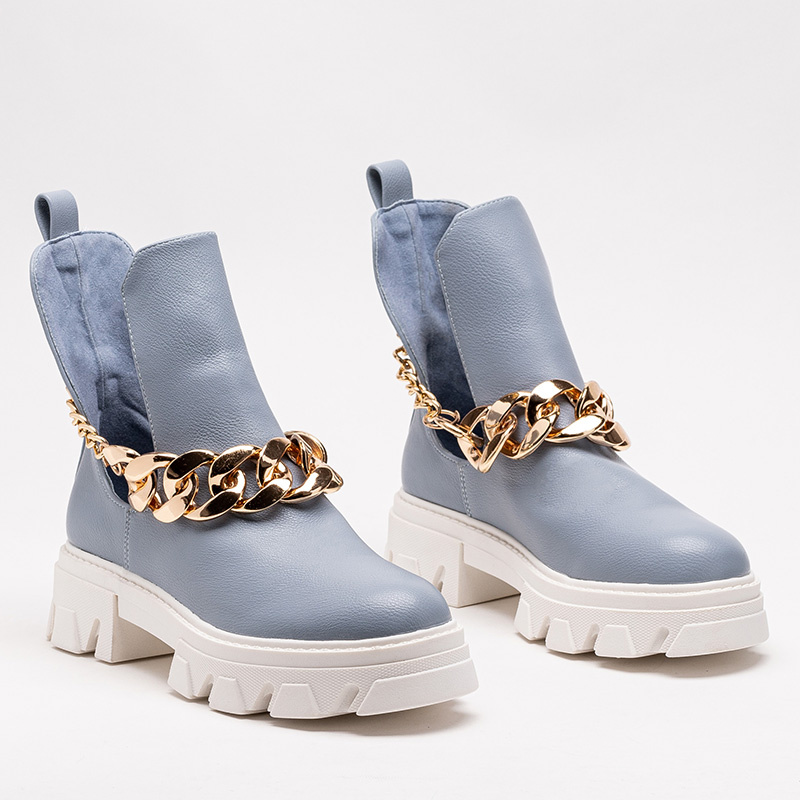 Resti Blue women&#039;s boots with chain Tenkay - Footwear