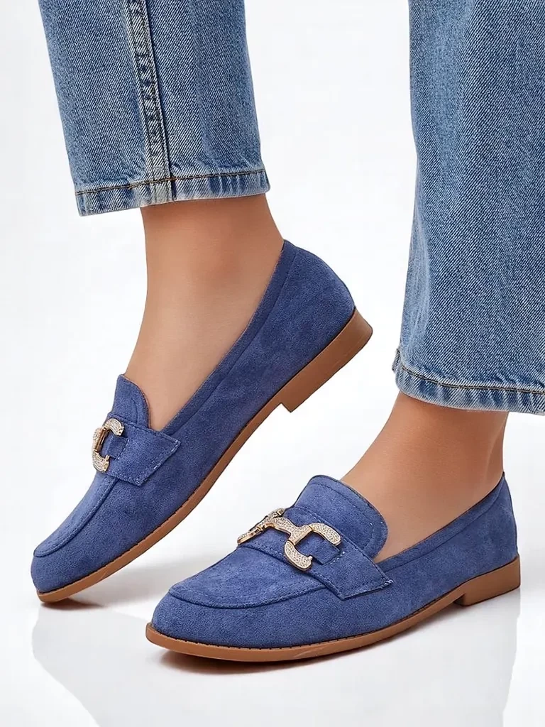 Resti Elegant women's moccasins with a rhinestone decoration Zante
