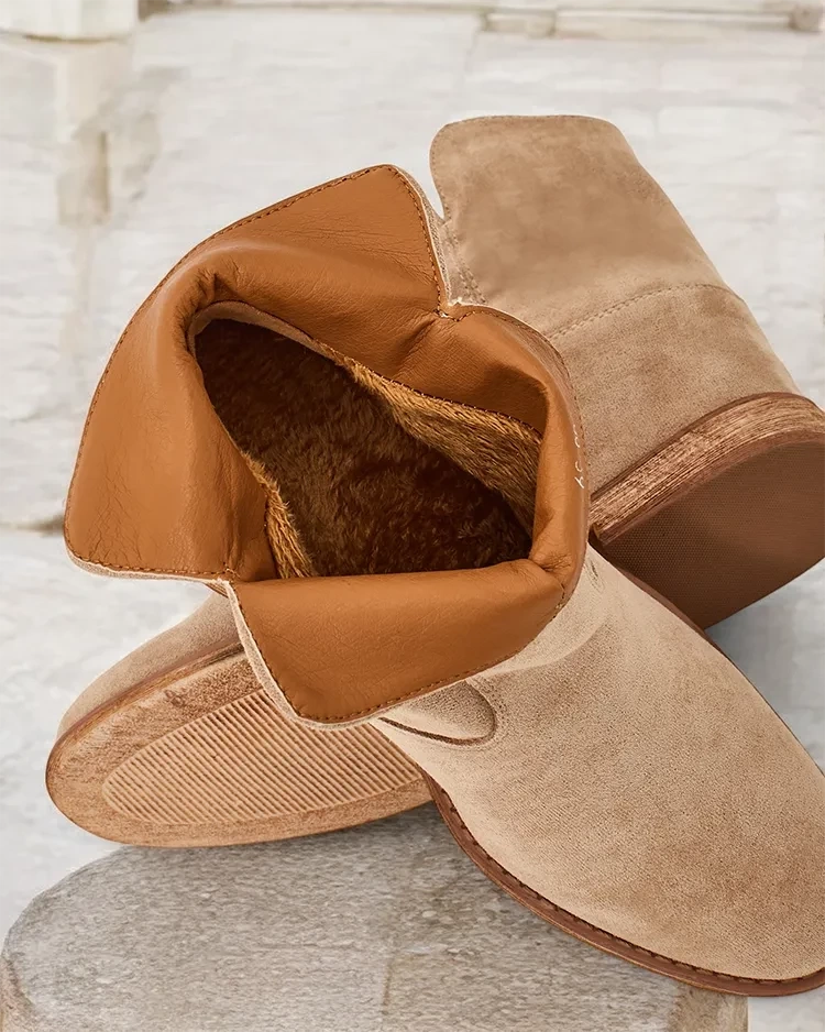Resti Boots in cowboy style on a covered wedge Blueston