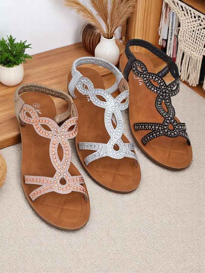 Resti Lola Grace Women's Royal Fashion Sandals with Decorative Straps