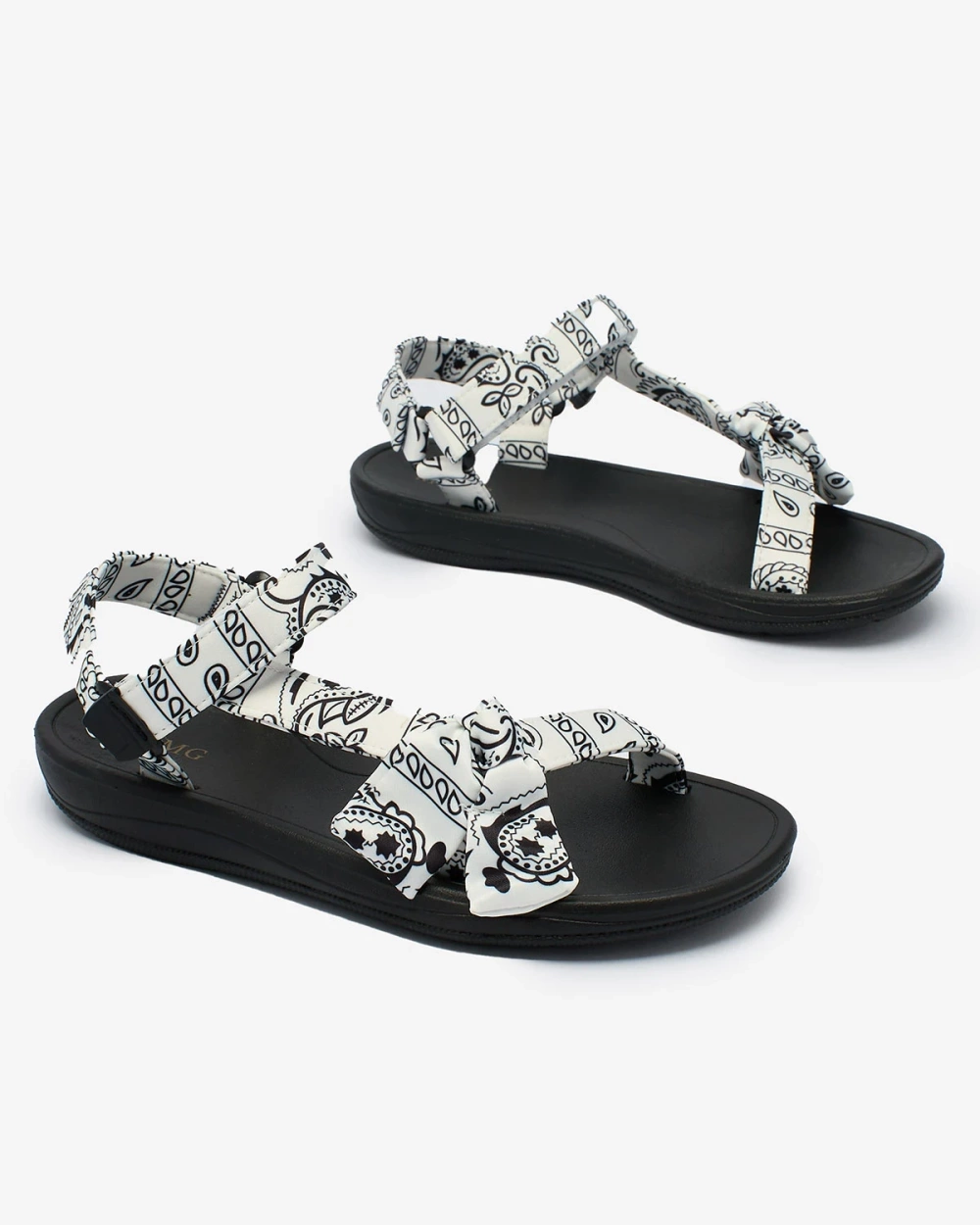 Resti White women's sandals with bow Oyall